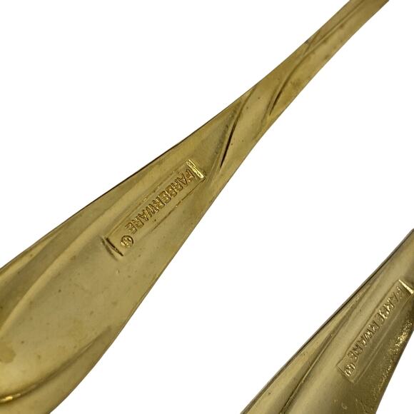 Vintage 90's Farberware Flatware Set "Nicole" Gold Plated 55 pcs service for 10 - Picture 6 of 9